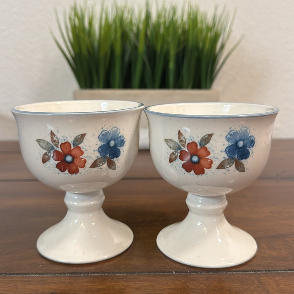 Versatile by Noritake Glimmer 8oz Stoneware Wine Goblets set of 2, Made in Japan